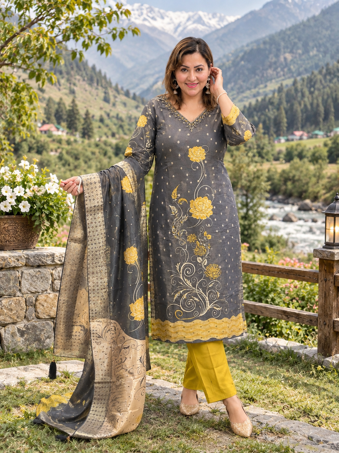 ROMAN SILK SUIT SET
