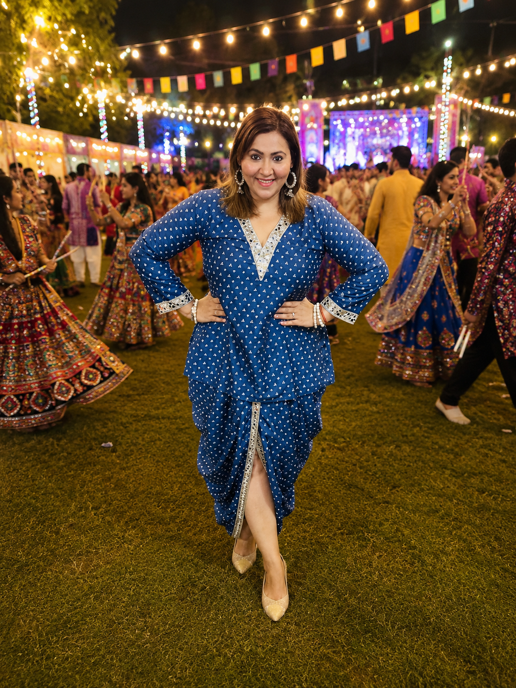 Dhoti skirt outfit