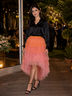 Trending Net Hi-Low skirt