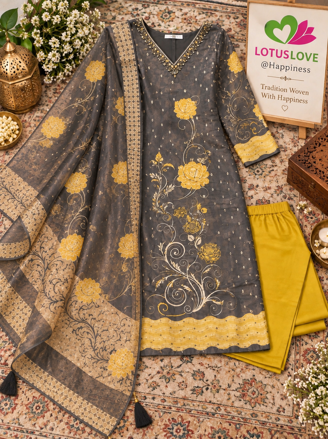 ROMAN SILK SUIT SET