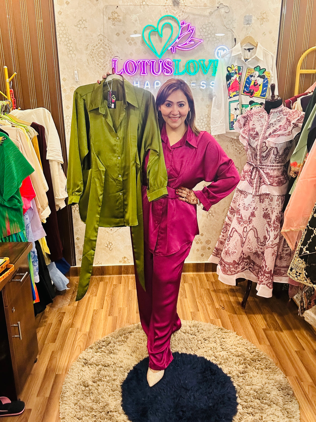 Heavy Satin designer co ord set
