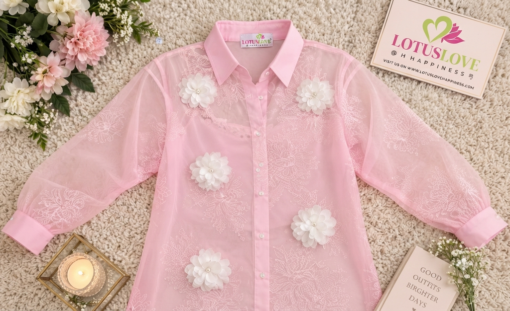 Designer Sheer fabric shirt