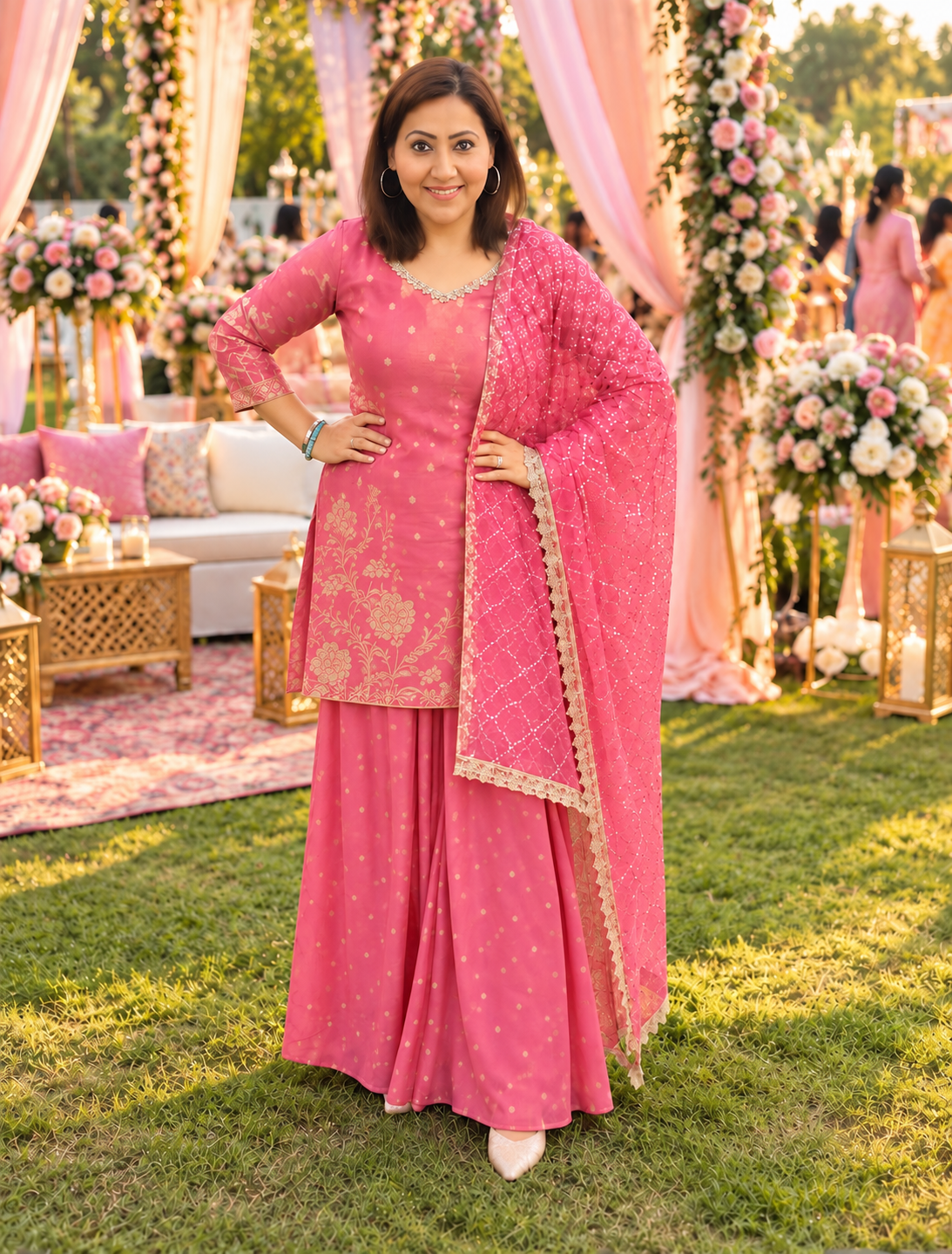Premium Georgette sharara set