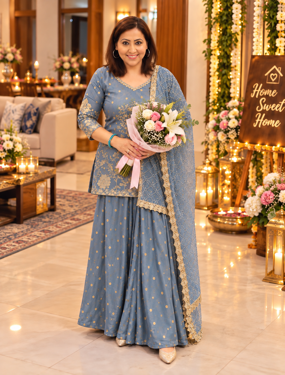 Premium Georgette sharara set