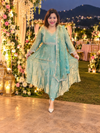 Designer Crush shimmer suit