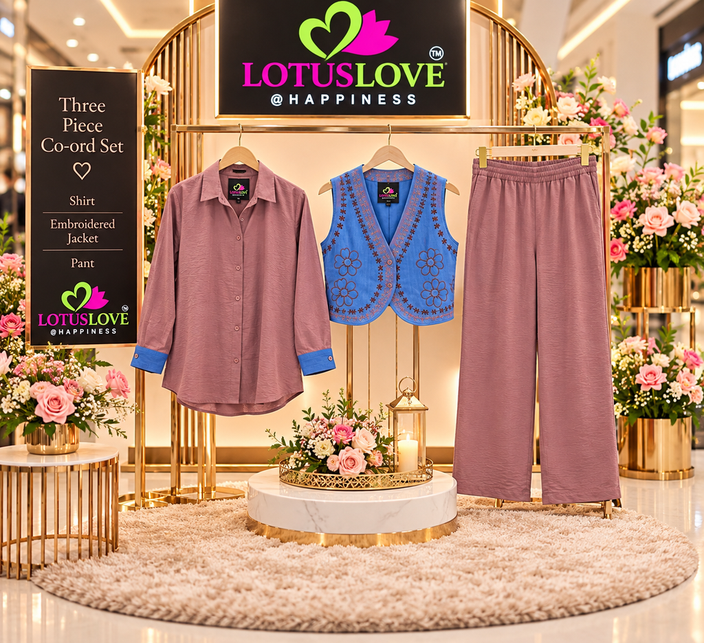 Denim look 3 pcs co ord sets