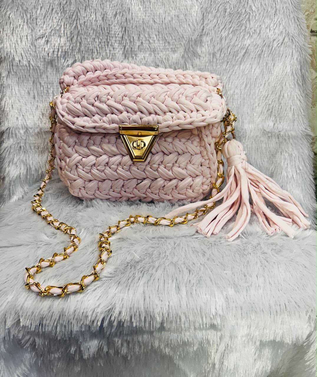 Elegant Cloth Crochet Purse LL03