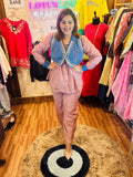 Imported Material Co-ord Set with Cotton Jacket LL06