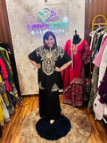 Elegant Kaftan Sharara set with heavy thread embroidered LL11