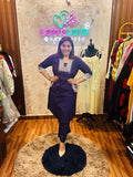 Elegant cotton blend straight kurta with trousers LL12