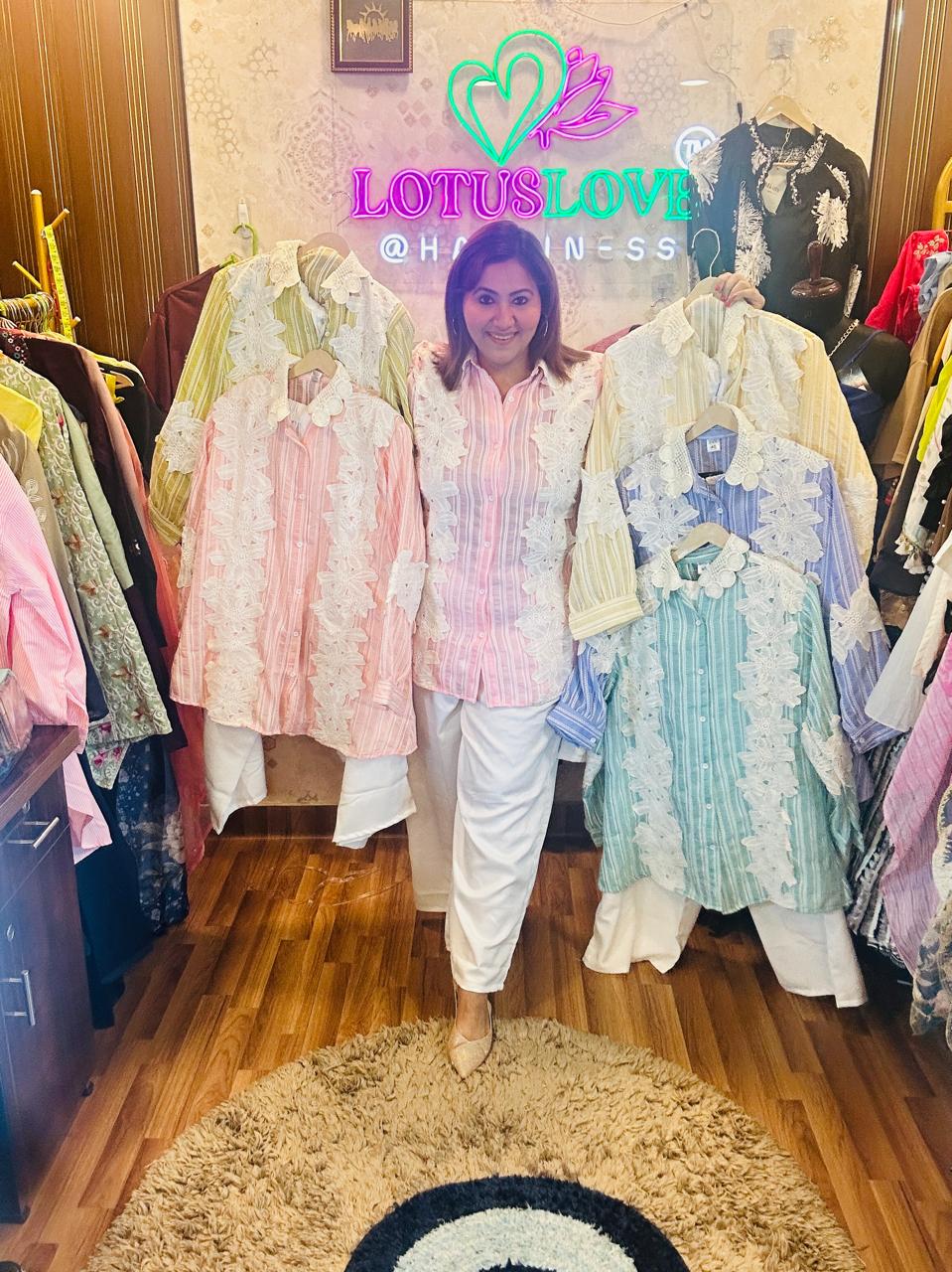 Elegant Cotton co-ord sets with fancy lacework LL20